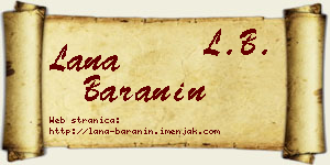 Lana Baranin vizit kartica